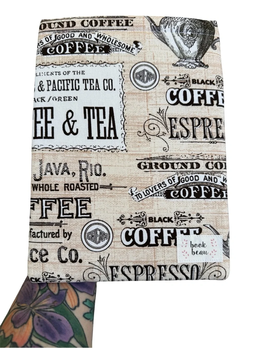 New! “book beau” Book / Kindle Sleeve and Protector. Vintage Design.